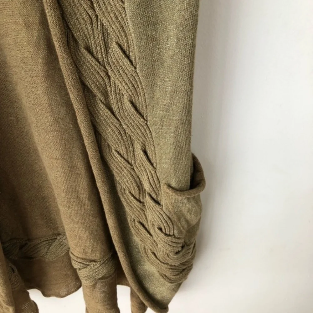 Anthropologie Olive Cable Knit Sweater Vest